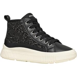 Geox J LAQUINNY Girl Sneaker, Black, 6 UK Geox J LAQUINNY Girl Sneaker, Black, 6 UK