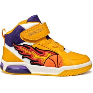 Geox J INEK BOY Sneaker, Yellow/Purple, 12.5 UK Child Geox J INEK BOY Sneaker, Yellow/Purple, 12.5 UK Child