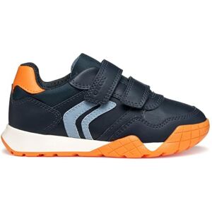 Geox Junior J Rann-E Boy Sneakers, Navy/Orange, 26 EU Geox Junior J Rann-E Boy Sneakers, Navy/Orange, 26 EU