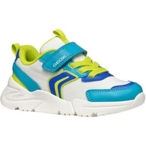 Geox J Loftus BOY B Sneaker, White/Turquoise, 0 UK Geox J Loftus BOY B Sneaker, White/Turquoise, 0 UK