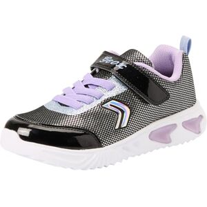 Geox J Assister Girl A Sneaker, Black/Lilac, 6 UK Child Geox J Assister Girl A Sneaker, Black/Lilac, 6 UK Child