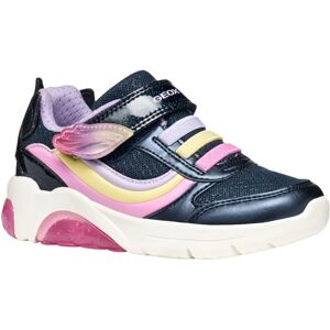 Geox J FADINLIGHT Girl Sneaker, Navy/Multicolor, 2 UK Geox J FADINLIGHT Girl Sneaker, Navy/Multicolor, 2 UK