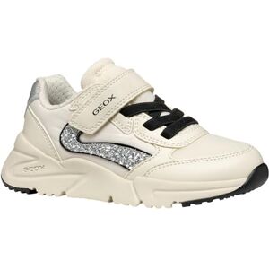 Geox J Loftus Girl A Sneaker, Lt Ivory/Silver, 5 UK Child Geox J Loftus Girl A Sneaker, Lt Ivory/Silver, 5 UK Child