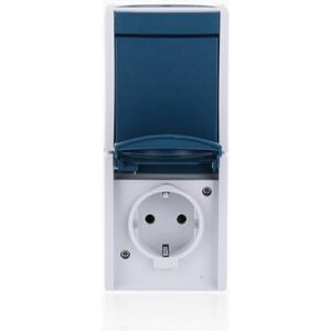 Busch-Jaeger 2601/6/20 EW-53 Ocean IP44 AP Switch/Socket Combination Busch-Jaeger 2601/6/20 EW-53 Ocean IP44 AP Switch/Socket Combination