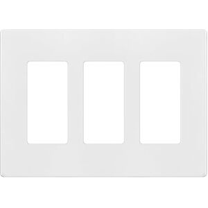 ENERLITES SI8833 Screwless Decorative 3-Gang Wall Plate, Standard Size, Child Safe, Cover Plate for Switches, Sensors, Dimmers, Outlets, White ENERLITES SI8833 Screwless Decorative 3-Gang Wall Plate, Standard Size, Child Safe, Cover Plate for Switches, Sensors, Dimmers, Outlets, White