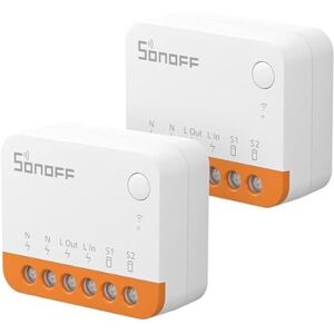 SONOFF Smart Switch, MINIR4 Wi-Fi Smart Switch, 10A 2400W, Zero and Fire Wires, Works With Amazon Alexa And Google Home Assistant (2 PCS) SONOFF Smart Switch, MINIR4 Wi-Fi Smart Switch, 10A 2400W, Zero and Fire Wires, Works With Amazon Alexa And Google Home Assistant (2 PCS)
