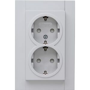 Kopp Athenis Double Wall Socket - RAL Design in Matte Gray Kopp Athenis Double Wall Socket - RAL Design in Matte Gray