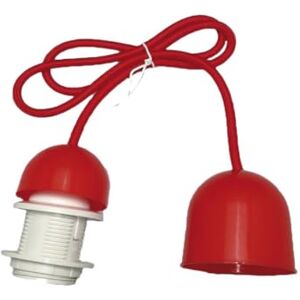 Brightium Set of red lamp holders with cable, flower and E27 screw; has a length of 1 m, ideal for giving a decorative and functional touch to your illuminated spaces. Brightium Set of red lamp holders with cable, flower and E27 screw; has a length of 1 m, ideal for giving a decorative and functional touch to your illuminated spaces.