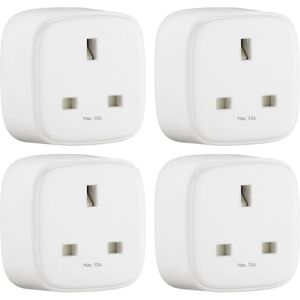 Amazon Basics Single Outlet Indoor Wi-Fi Smart Plug, works with Alexa only, 4 Pack, White, UK Amazon Basics Single Outlet Indoor Wi-Fi Smart Plug, works with Alexa only, 4 Pack, White, UK