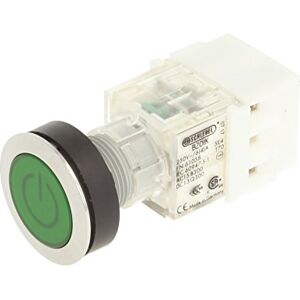 Schlegel 23.000.781 Push Button Stainless Steel, Green Button Cap, Label Symbol On/Off, Push Contact Sensor 1 Opener/1 N/O Contact, Screw Connection Schlegel 23.000.781 Push Button Stainless Steel, Green Button Cap, Label Symbol On/Off, Push Contact Sensor 1 Opener/1 N/O Contact, Screw Connection