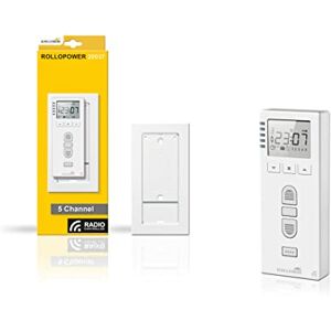 Schellenberg 20037 Premium Timer for Electric Roller Shutter Motor, Garage, Sockets or Light Switch, 5 Channels, White Schellenberg 20037 Premium Timer for Electric Roller Shutter Motor, Garage, Sockets or Light Switch, 5 Channels, White