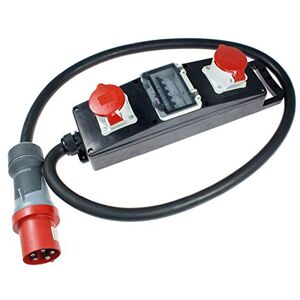 as - Schwabe as Schwabe Stromverteiler Vollgummi-Steckdosenleiste S20+ – Baustellen-Leiste mit 5-poligem CEE-Stecker 400 V, 63 A auf 2 x 5-poliger CEE-Steckdosen 400 V, 32 A – IP44 – Made in Germany I 60807 as - Schwabe as Schwabe Stromverteiler Vollgummi-Steckdosenleiste S20+ – Baustellen-Leiste mit 5-poligem CEE-Stecker 400 V, 63 A auf 2 x 5-poliger CEE-Steckdosen 400 V, 32 A – IP44 – Made in Germany I 60807