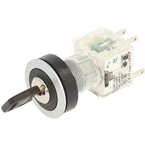 Schlegel 23.001.437 Key Switch Silver-Coloured, Locking, 2 Positions 11-13 o'clock, Push Contact Sensor, 2 N/O Contact Schlegel 23.001.437 Key Switch Silver-Coloured, Locking, 2 Positions 11-13 o'clock, Push Contact Sensor, 2 N/O Contact