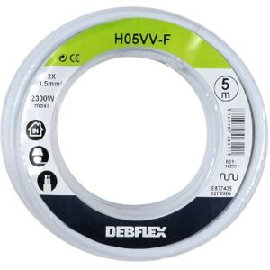 Debflex White 5m Flexible Cable H05VV-F 2X 1.5mm² - Cable Debflex White 5m Flexible Cable H05VV-F 2X 1.5mm² - Cable