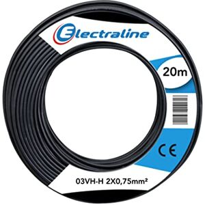 Electraline Electroline 10694 – 03 HO3VHH 2 x 0.75 mm Cable, 20 Mt. Electraline Electroline 10694 – 03 HO3VHH 2 x 0.75 mm Cable, 20 Mt.