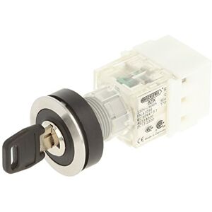 Schlegel 23.001.486 Key Switch, Stainless Steel, Locking, 2 Positions 12-15 o'clock, Push Contact Sensor, 1 N/O Contact, Screw Connection Schlegel 23.001.486 Key Switch, Stainless Steel, Locking, 2 Positions 12-15 o'clock, Push Contact Sensor, 1 N/O Contact, Screw Connection