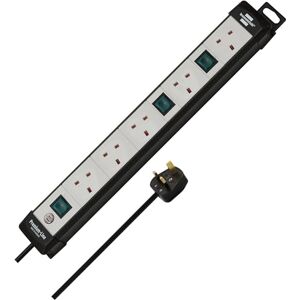 Brennenstuhl Premium-Multi-Line extension socket 5-way 3m 05VV-F 3G1,25 black/light grey switchable 1x3+2x1 *GB* Brennenstuhl Premium-Multi-Line extension socket 5-way 3m 05VV-F 3G1,25 black/light grey switchable 1x3+2x1 *GB*