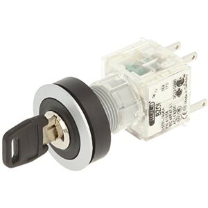 Schlegel 23.001.465 Key Switch Silver-Coloured, Locking, 3 Positions 9-12-15 o'clock, Push Contact Sensor 1 Opener/1 N/O Contact Schlegel 23.001.465 Key Switch Silver-Coloured, Locking, 3 Positions 9-12-15 o'clock, Push Contact Sensor 1 Opener/1 N/O Contact