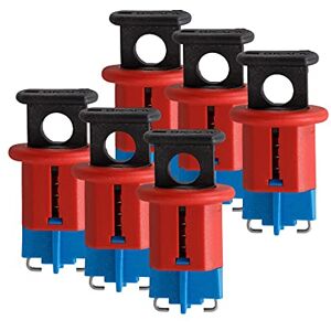 Brady 90848 Miniature Circuit Breaker Lockout Systems, 24.13mm x 41.7mm x 24.10mm x 13.72mm, PIS, Red, Pack of 6 Brady 90848 Miniature Circuit Breaker Lockout Systems, 24.13mm x 41.7mm x 24.10mm x 13.72mm, PIS, Red, Pack of 6