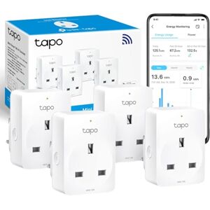 Tapo P110 (4-Pack) Smart Plug with Energy Monitoring, Max 16A, Works with Alexa & Google Home, Remote Control, Device Sharing, Alexa Plug, Smart Plugs, No Hub Required, Compact Design, Voice Control Tapo P110 (4-Pack) Smart Plug with Energy Monitoring, Max 16A, Works with Alexa & Google Home, Remote Control, Device Sharing, Alexa Plug, Smart Plugs, No Hub Required, Compact Design, Voice Control