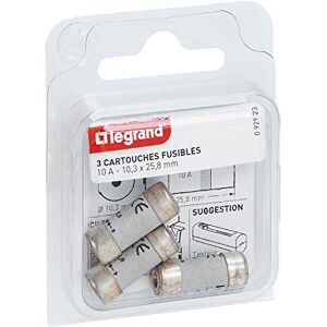 Legrand LEG92923 Cartridge Fuses 10 A / 10.3 x 25.8 mm/Set of 3 Legrand LEG92923 Cartridge Fuses 10 A / 10.3 x 25.8 mm/Set of 3