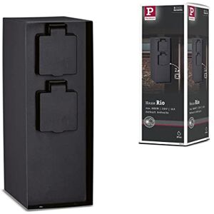 Paulmann Rio 94657 Outdoor Light Socket Column Double IP44 Square Max. 3680 W Anthracite Power in Garden Metal Distributor Paulmann Rio 94657 Outdoor Light Socket Column Double IP44 Square Max. 3680 W Anthracite Power in Garden Metal Distributor
