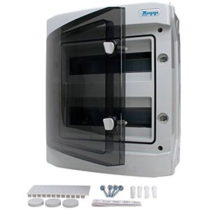 Kopp 353812048 AP-FR distribution box with door, IP65 for 24 poles, 2 rows Kopp 353812048 AP-FR distribution box with door, IP65 for 24 poles, 2 rows