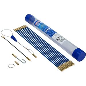 Faithfull FAICRS330 3.3M Cable Access Rod and Accessories Kit 15 Pieces Including 10 x 330 mm Rods , Blue Faithfull FAICRS330 3.3M Cable Access Rod and Accessories Kit 15 Pieces Including 10 x 330 mm Rods , Blue