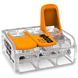 WAGO COMPACT Splicing Connector; all conductor types; max. 6 mm²; 3-conductor; with levers; transparent housing; Surrounding air temperature: max 85°C (T85); 6,00 mm²; transparent, 221-613 (30 pcs) WAGO COMPACT Splicing Connector; all conductor types; max. 6 mm²; 3-conductor; with levers; transparent housing; Surrounding air temperature: max 85°C (T85); 6,00 mm²; transparent, 221-613 (30 pcs)