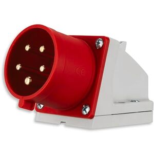 REV 0510622555 CEE Plug Wall Mounting, 400 V, 32 A, 5-Pin, 3P + N + PE, IP44, Red REV 0510622555 CEE Plug Wall Mounting, 400 V, 32 A, 5-Pin, 3P + N + PE, IP44, Red
