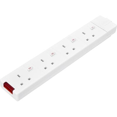 Masterplug - SWG4-MP - Four Socket - 13A - Trailing Socket Masterplug - SWG4-MP - Four Socket - 13A - Trailing Socket