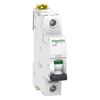 Schneider Electric Schneider A9F74106 iC60N 1P 6A C MCB Miniature Circuit Breaker, White, Set of 12 Piece Schneider Electric Schneider A9F74106 iC60N 1P 6A C MCB Miniature Circuit Breaker, White, Set of 12 Piece