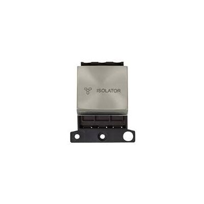 Click Minigrid MD020SC Satin Chrome 10A 3 Pole Fan Isolation Switch Module Click Minigrid MD020SC Satin Chrome 10A 3 Pole Fan Isolation Switch Module