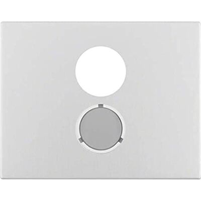 Hager K5 – Plate Audio 1 Hole Open Aluminium Hager K5 – Plate Audio 1 Hole Open Aluminium