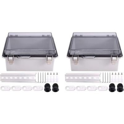 Erpmlyo Outdoor WiFi Enclosure Stainless Steel Latches for Weatherproof Box Stainless steel latches and wall brackets, weatherproof design, 304 stainless steel hardware for outdoor reliability. Erpmlyo Outdoor WiFi Enclosure Stainless Steel Latches for Weatherproof Box Stainless steel latches and wall brackets, weatherproof design, 304 stainless steel hardware for outdoor reliability.