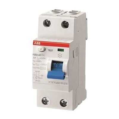ABB Protecta Plus F202 A-100/0.1 Residual Current Circuit Breaker • 2 Pole • 100A • Type A • 100mA • RCCB • DIN Rail • F200 Series • Earth Fault Protection • 2CSF202101R2900 ABB Protecta Plus F202 A-100/0.1 Residual Current Circuit Breaker • 2 Pole • 100A • Type A • 100mA • RCCB • DIN Rail • F200 Series • Earth Fault Protection • 2CSF202101R2900