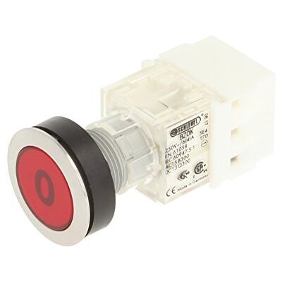 Schlegel 23.000.580 Push Button Stainless Steel, Button Cap, Red, Label 0, Push Contact Sensor 1 Opener, Screw Connection Schlegel 23.000.580 Push Button Stainless Steel, Button Cap, Red, Label 0, Push Contact Sensor 1 Opener, Screw Connection