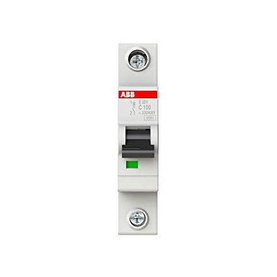 ABB Protecta Plus S201-C100 Miniature Circuit Breaker • 1-Pole MCB 100A C Curve • 6kA Breaking Capacity • DIN Rail Circuit Breaker • 2CDS251001R0824 ABB Protecta Plus S201-C100 Miniature Circuit Breaker • 1-Pole MCB 100A C Curve • 6kA Breaking Capacity • DIN Rail Circuit Breaker • 2CDS251001R0824
