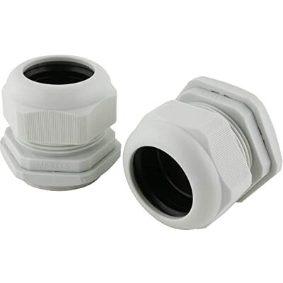 SeKi 10 x Cable Glands M63 37-44 mm, Waterproof IP67 Metric Cable Gland, Grey (RAL7035), Also Suitable for PG48 SeKi 10 x Cable Glands M63 37-44 mm, Waterproof IP67 Metric Cable Gland, Grey (RAL7035), Also Suitable for PG48