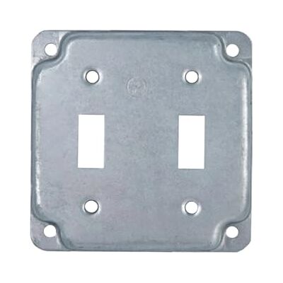 CNERIIE Outlet Cover Plate for Wall Outlets, 4x4Inch, Double Toggle Panel Electrical Enclosures Covers for Home Wiring,, Rustproof Surfaces Mount Junction Box Cover CNERIIE Outlet Cover Plate for Wall Outlets, 4x4Inch, Double Toggle Panel Electrical Enclosures Covers for Home Wiring,, Rustproof Surfaces Mount Junction Box Cover