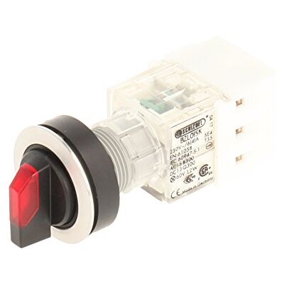 Schlegel Club 23.001.405 Light Switch, Latching/rastend, Stainless Steel, 3 Positions Momentary Contact Sensor LED Lamp Holder t5,5 K 1 Closer + 1 opener 24 V, SCREW, RED Schlegel Club 23.001.405 Light Switch, Latching/rastend, Stainless Steel, 3 Positions Momentary Contact Sensor LED Lamp Holder t5,5 K 1 Closer + 1 opener 24 V, SCREW, RED