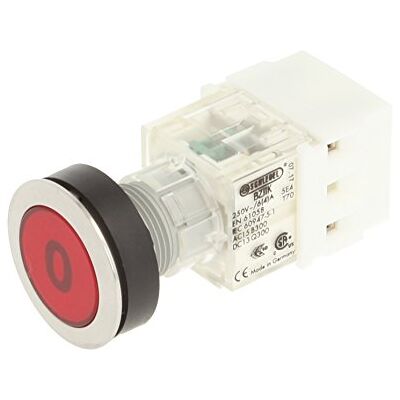 Schlegel 23.000.576 Push Button Stainless Steel, Button Cap, Red, Name Plate 0, Push Contact Sensor, 2 NO Contacts and Screw Connection Schlegel 23.000.576 Push Button Stainless Steel, Button Cap, Red, Name Plate 0, Push Contact Sensor, 2 NO Contacts and Screw Connection