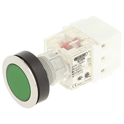 Schlegel 23.000.495 Push Button Stainless Steel, Green Button Cap, Push Contact Sensor 2 Openers, Screw Connection Schlegel 23.000.495 Push Button Stainless Steel, Green Button Cap, Push Contact Sensor 2 Openers, Screw Connection