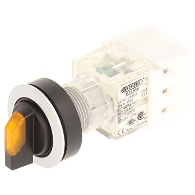 Schlegel Club 23.001.201 Light Switch, Latching, 3 Positions Momentary Contact Sensor LED Lamp Holder t5,5 K 2 normally open contacts 24 V, SCREW Connector, Yellow/Silver (Pack of 2) Schlegel Club 23.001.201 Light Switch, Latching, 3 Positions Momentary Contact Sensor LED Lamp Holder t5,5 K 2 normally open contacts 24 V, SCREW Connector, Yellow/Silver (Pack of 2)