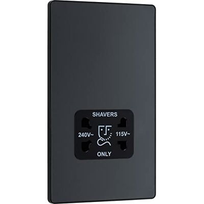 Bg Evolve Pcdmg20b Dual Voltage Shaver Socket - Matt Grey Bg Evolve Pcdmg20b Dual Voltage Shaver Socket - Matt Grey