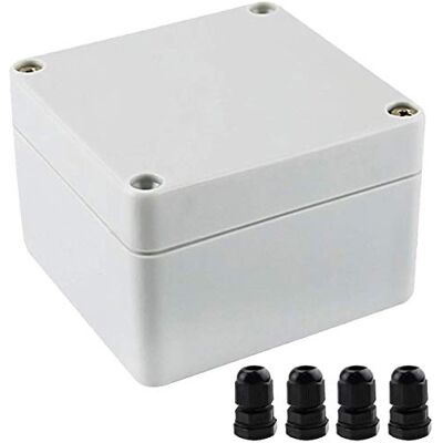 Youmile Electronic Project Box 83 x 81 x 56mm IP65 Waterproof ABS Plastic Junction Enclosure Box for Outdoor Junction with 4PCS PG7 Cable Gland Youmile Electronic Project Box 83 x 81 x 56mm IP65 Waterproof ABS Plastic Junction Enclosure Box for Outdoor Junction with 4PCS PG7 Cable Gland