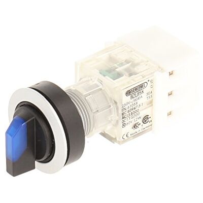 Schlegel Club 23.001.217 Light Selector Latching rastend, 3 Positions Momentary Contact Sensor 2 Closers With Lamp Holder t5,5 K LED 24 V, SCREW, BLUE/SILVER Schlegel Club 23.001.217 Light Selector Latching rastend, 3 Positions Momentary Contact Sensor 2 Closers With Lamp Holder t5,5 K LED 24 V, SCREW, BLUE/SILVER