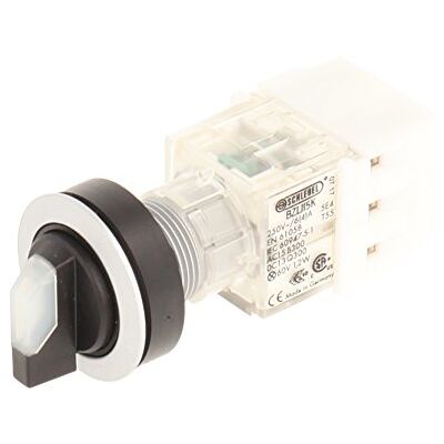 Schlegel Club 23.001.209 Light Switch, Latching, 3 Positions Momentary Contact Sensor LED Lamp Holder t5,5 K 2 normally open contacts 24 V, SCREW Connector, Clear/Silver Schlegel Club 23.001.209 Light Switch, Latching, 3 Positions Momentary Contact Sensor LED Lamp Holder t5,5 K 2 normally open contacts 24 V, SCREW Connector, Clear/Silver