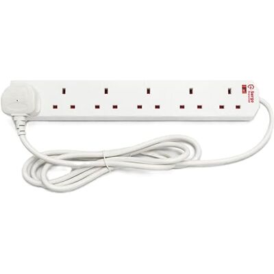 Status - 6 Way Surge Protected Extension Socket - White - 2m - Extension Socket Status - 6 Way Surge Protected Extension Socket - White - 2m - Extension Socket