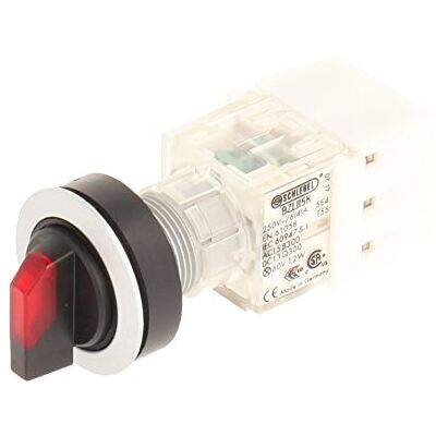 Schlegel Club 23.001.192 Light Switch, Latching, 2 Positions Momentary Contact Sensor LED Lamp Holder t5,5 K 2 normally open contacts 24 V, SCREW ON, RED/SILVER (Pack of 2) Schlegel Club 23.001.192 Light Switch, Latching, 2 Positions Momentary Contact Sensor LED Lamp Holder t5,5 K 2 normally open contacts 24 V, SCREW ON, RED/SILVER (Pack of 2)